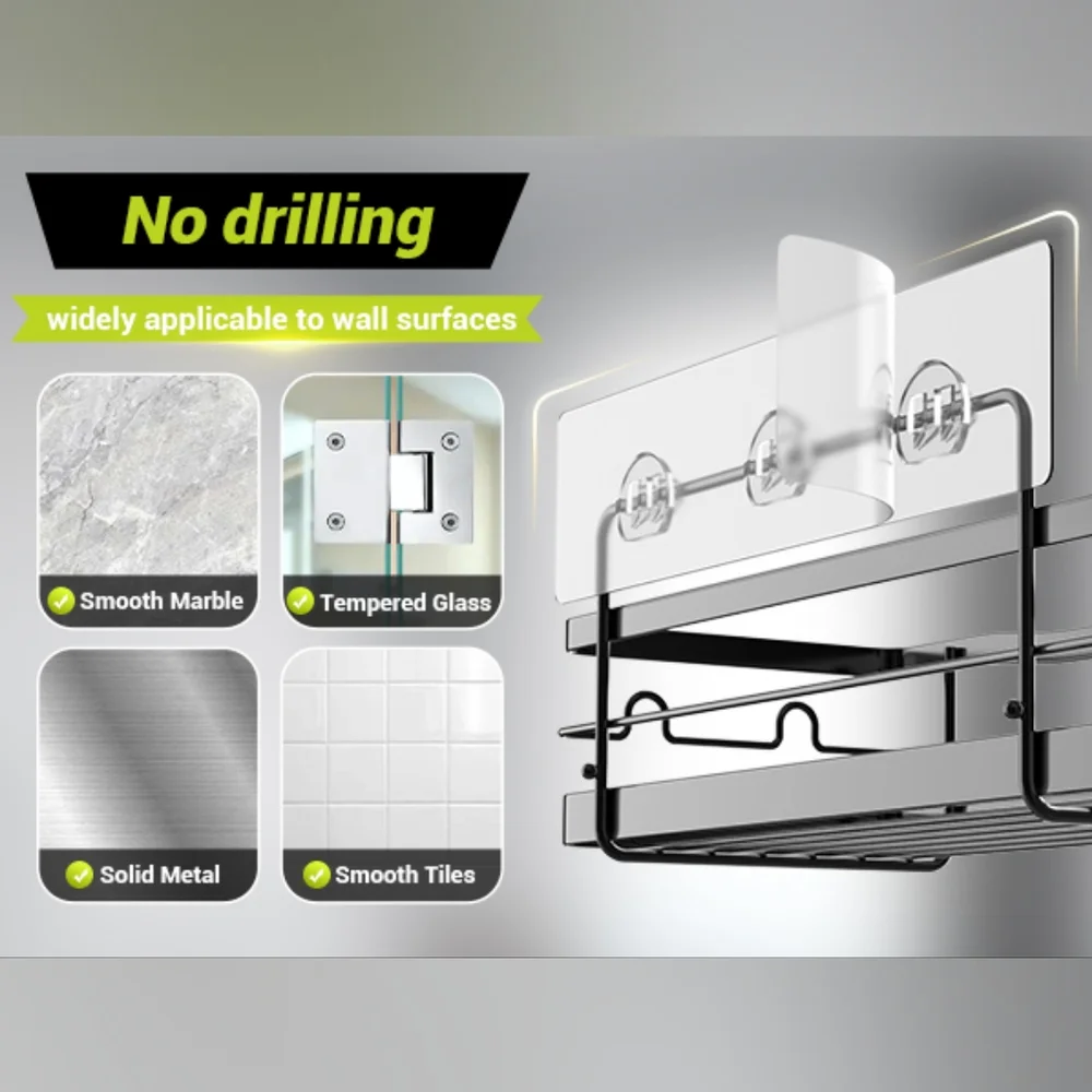 Multi-Purpose Rack - Shower Caddy/Kitchen Spice Rack + Towel Holder - Picture 10 of 11